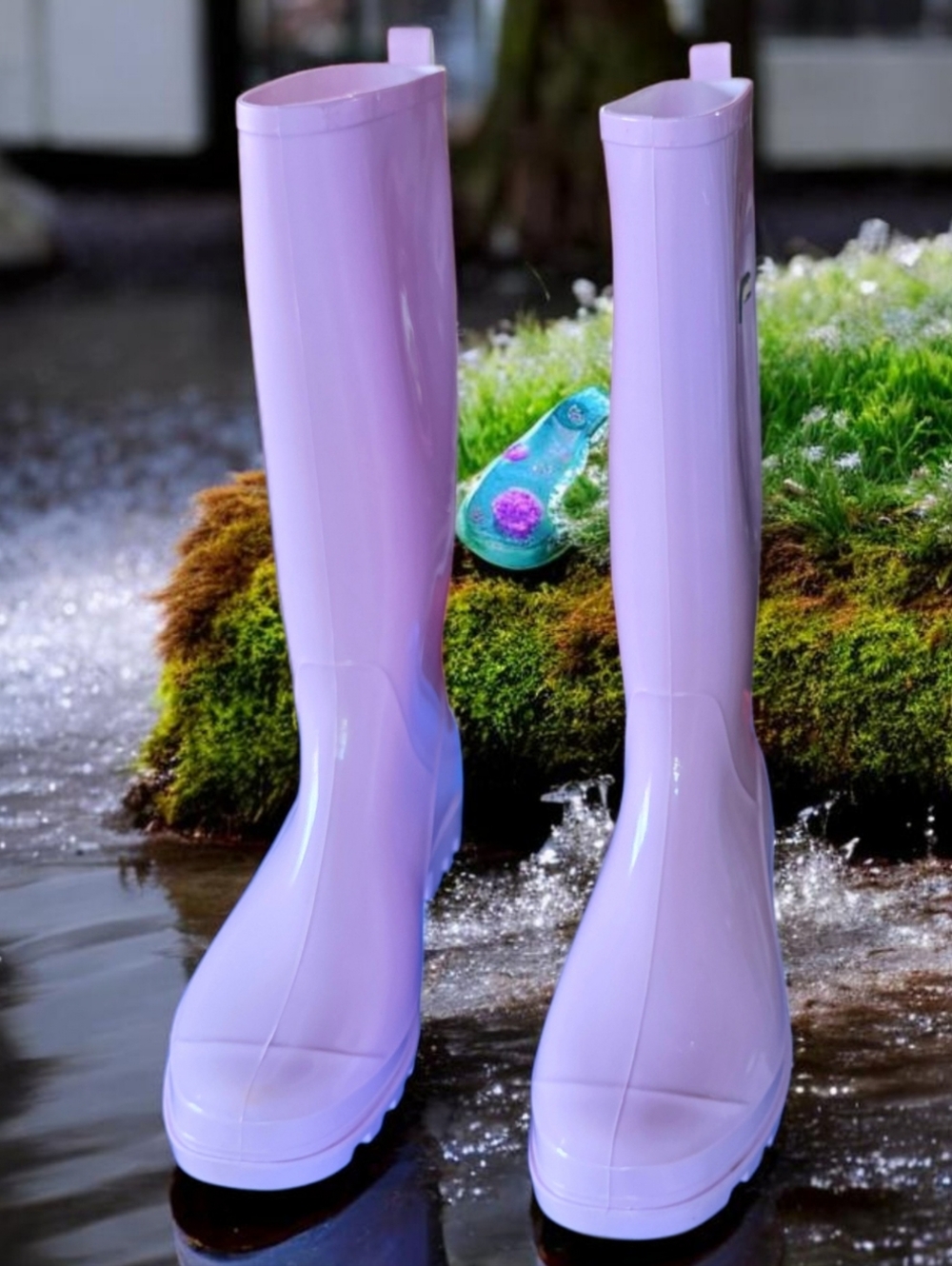 LIKE NEW PLANONE (39/ 8.5-9) Lilac Women’s Waterproof Rain Boots - Picture 6 of 13